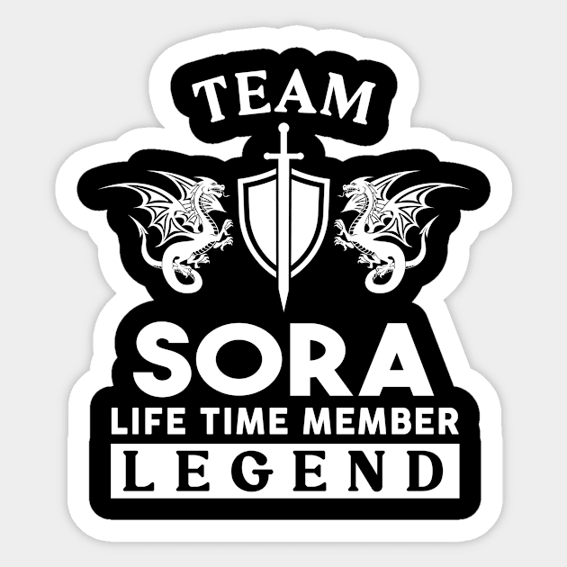 Sora Name T Shirt - Sora Life Time Member Legend Gift Item Tee Sticker by unendurableslemp118